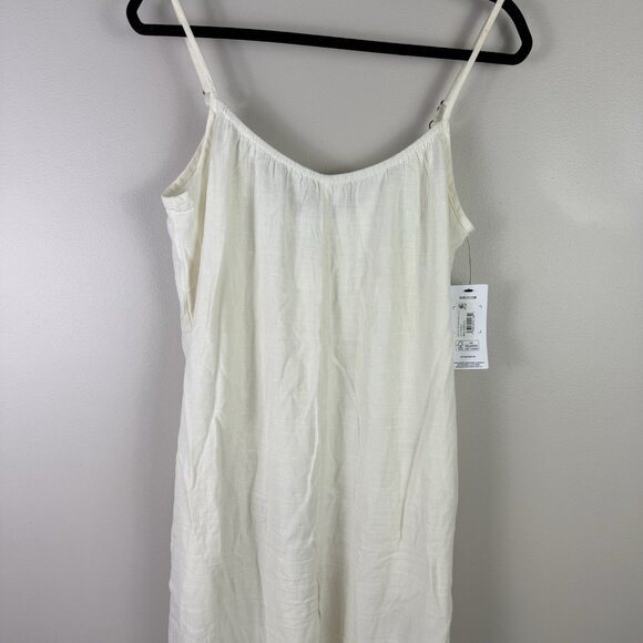 Hurley Off White Wide Leg Jumpsuit XS NWT Boho Beach Lightweight Summer Flowy - Picture 3 of 11